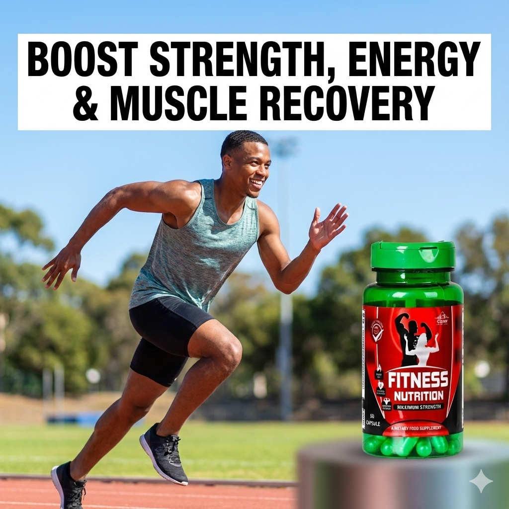 Cipzer Fitness Nutrition Capsules - Herbal Support for Endurance & Muscle Recovery (60 Capsules)