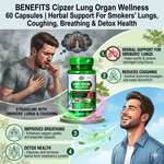Cipzer Lung Wellness Capsules - Natural Respiratory & Airway Support (60 Capsules)