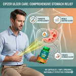 Cipzer Ulcer Care Capsules - Natural Digestive Comfort & Gut Health (60 Capsules)