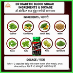 Cipzer Dr Diabetic Blood Sugar Capsules - Balance Formula for Metabolic Vitality & Bone Strength - 60 Count