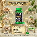 Cipzer Weight Gainer Capsules - Natural Mass Building & Strength Support (60 Capsules)