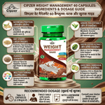 Cipzer Weight Management Shake Capsules - Natural Metabolism & Energy Support (60 Capsules)