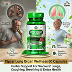 Cipzer Lung Wellness Capsules - Natural Respiratory & Airway Support (60 Capsules)