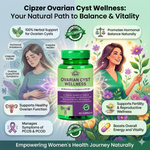Cipzer Ovarian Cyst Wellness Capsules - Natural Hormonal Balance & Cycle Support (60 Capsules)