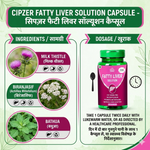 Cipzer Fatty Liver Solution Capsules - Hepatic Wellness - Natural Liver Vitality & Detox (60 Capsules)