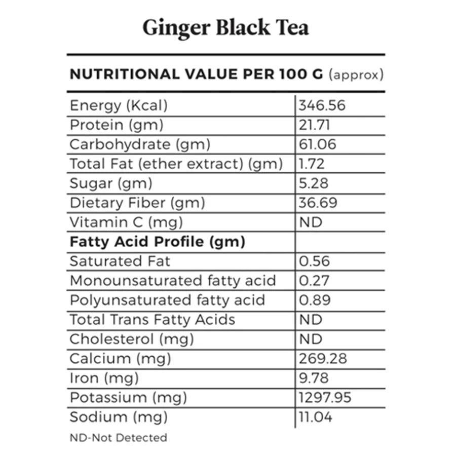 Butterfly Ayurveda Ginger Black Tea – Warming Herbal Blend for Digestive Comfort – 100g