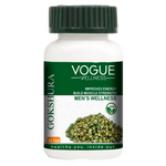 Vogue Wellness Gokhshura Tablets | Tribulus Terrestris Extract | Ayurvedic Herbal Supplement for Men's Wellness, Strength, Stamina, Energy & Overall Vitality | 60 Vegetarian Tablets