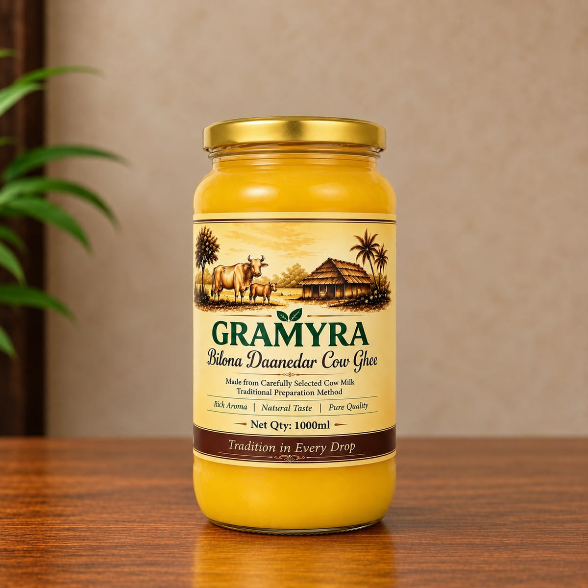 Gramyra Bilona Daanedar Cow Ghee - 1 L