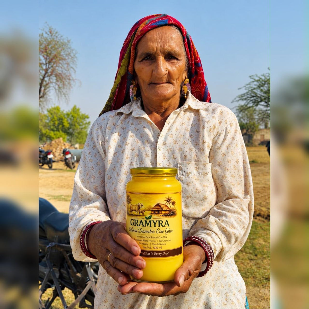 Gramyra Bilona Daanedar Cow Ghee - 500gms