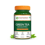 Pure Nutrition Green Tea Leaf Extract 500mg 20:1 60 Veg Capsules for antioxidant and daily wellness support