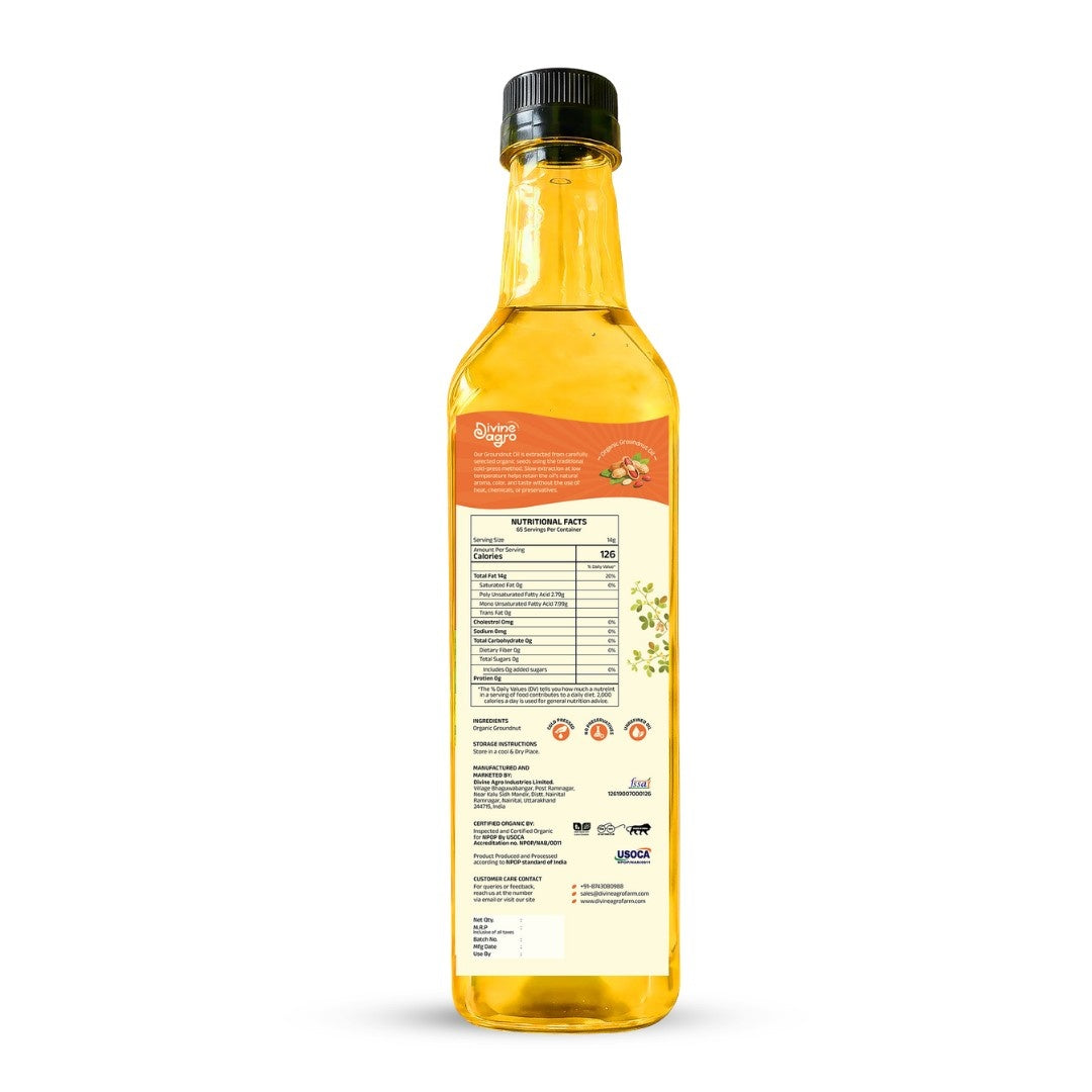 Divine Agro Groundnut Oil - 1ltr.