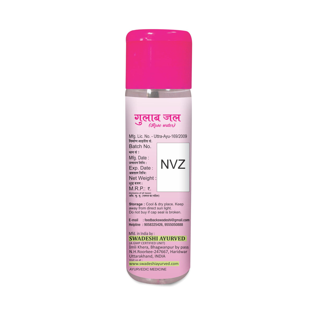 Pack of 4 Rose Water 100ml for Face & Skin for Hydration, Freshness, Glowing Skin & Daily Skincare.