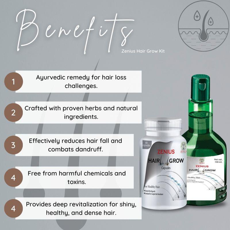 Zenius Hair Grow Kit - Hair Growth Oil for Hair Growth, Improvement, and Treatment