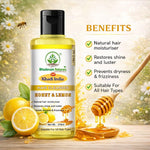 Bhudevam Naturals Khadi Honey Lemon Shampoo for Dandruff Control & Fresh, Healthy Hair- 210ML