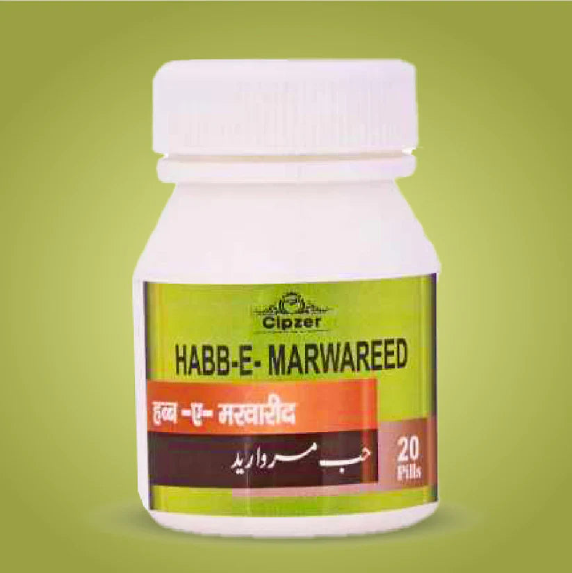 Cipzer Habb-E-Marwareed Pill - 20 Pills | Used For Female Problem Like Leukorrhea & General Debility