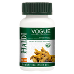 Vogue Wellness Haldi Tablets | Turmeric (Curcuma Longa) Extract | Ayurvedic Herbal Supplement with Natural Curcuminoids for Joint Wellness, Immunity & Antioxidant Support | 60 Vegetarian Tablets