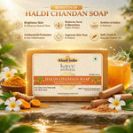 Kayee Ayurveda Haldi Chandan Soap for Men & Women | Turmeric Sandalwood Herbal Bathing Soap | Gentle Cleansing Body Soap for Soft, Smooth, Fresh & Radiant Looking Skin | Daily Use Bath Soap