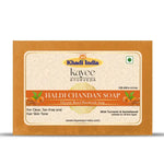 Kayee Ayurveda Haldi Chandan Soap for Men & Women | Turmeric Sandalwood Herbal Bathing Soap | Gentle Cleansing Body Soap for Soft, Smooth, Fresh & Radiant Looking Skin | Daily Use Bath Soap