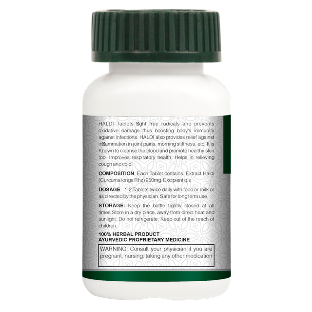 Vogue Wellness Haldi Tablets | Turmeric (Curcuma Longa) Extract | Ayurvedic Herbal Supplement with Natural Curcuminoids for Joint Wellness, Immunity & Antioxidant Support | 60 Vegetarian Tablets