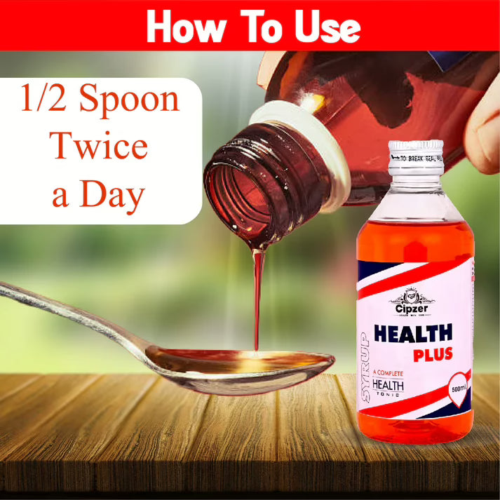 Cipzer Health Plus Syrup - 500ml | Benefits For Immunity And Overall Health For Male And Women