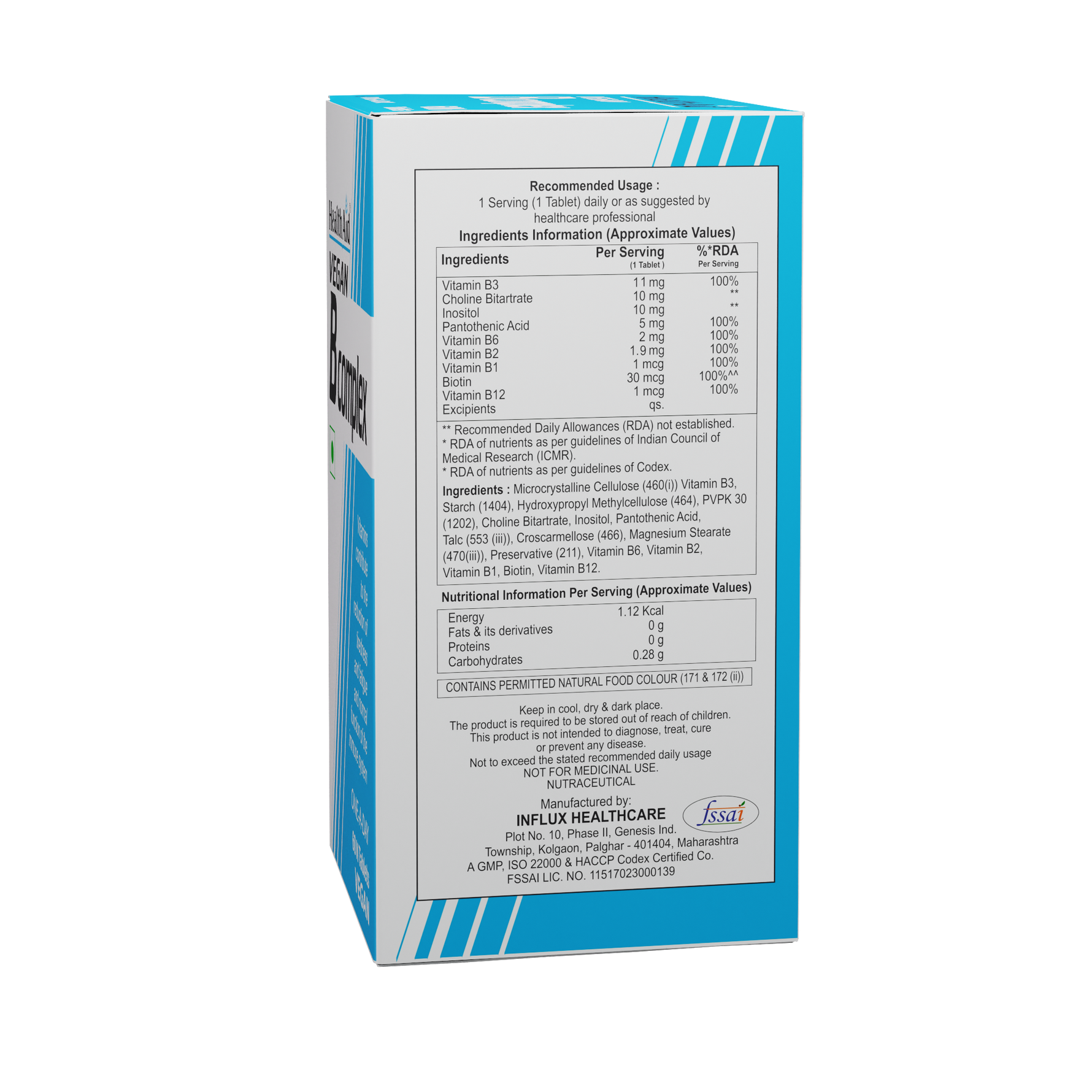 HealthAid Veg B Complex Tablet - 60 Tablets