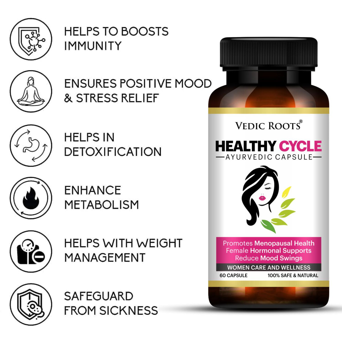Vedic Roots PCOD Care Capsule - 60 Capsules