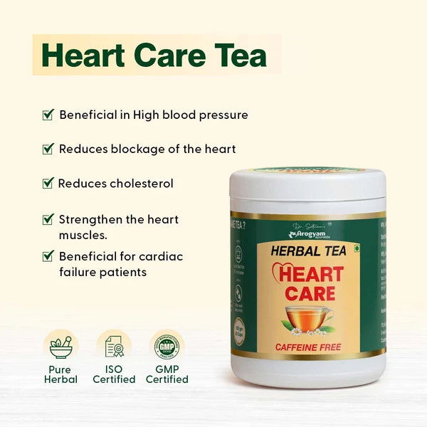 Arogyam Herbal Tea Heart Care – Caffeine-Free Herbal Tea for Heart & Cardiovascular Wellness Support