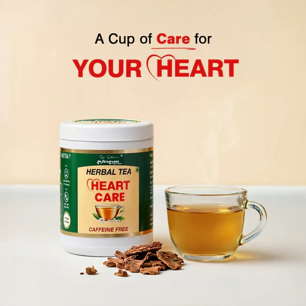 Arogyam Herbal Tea Heart Care – Caffeine-Free Herbal Tea for Heart & Cardiovascular Wellness Support