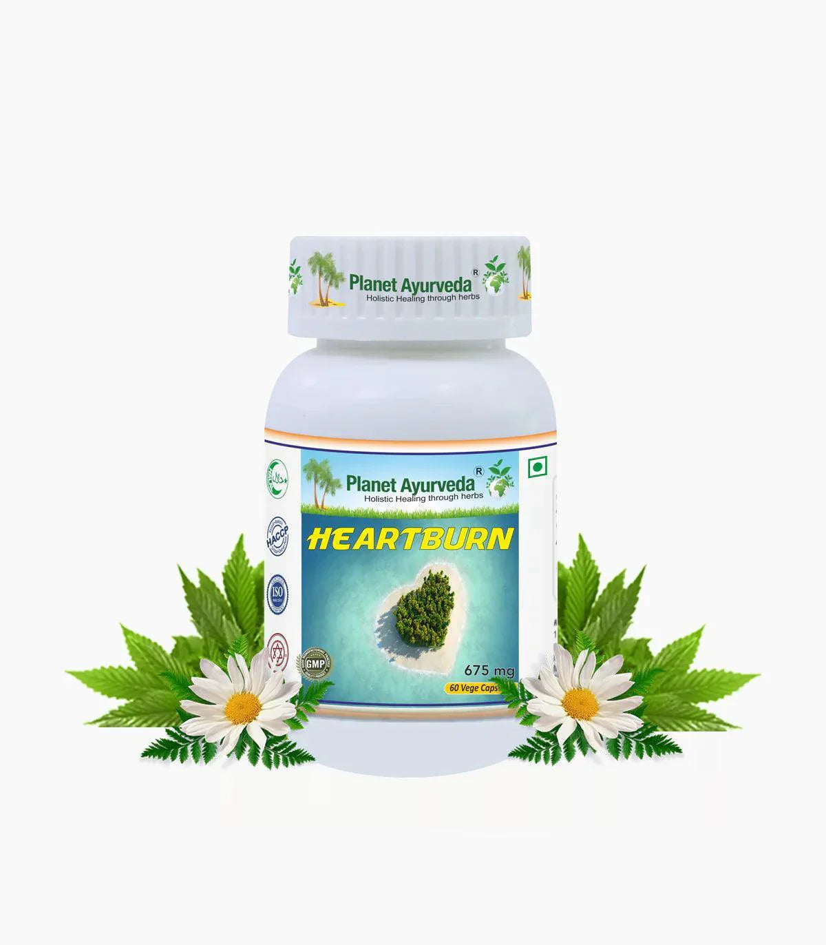 Planet Ayurveda Heartburn Capsules, 60 Count - Natural Cooling Digestion Care