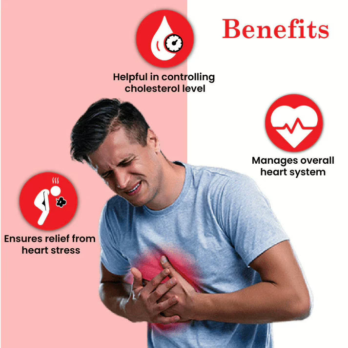 Cipzer Heart Calm Capsule - 60 Capsules | Herbal Support for Heart Health, BP Control & Stress Relief