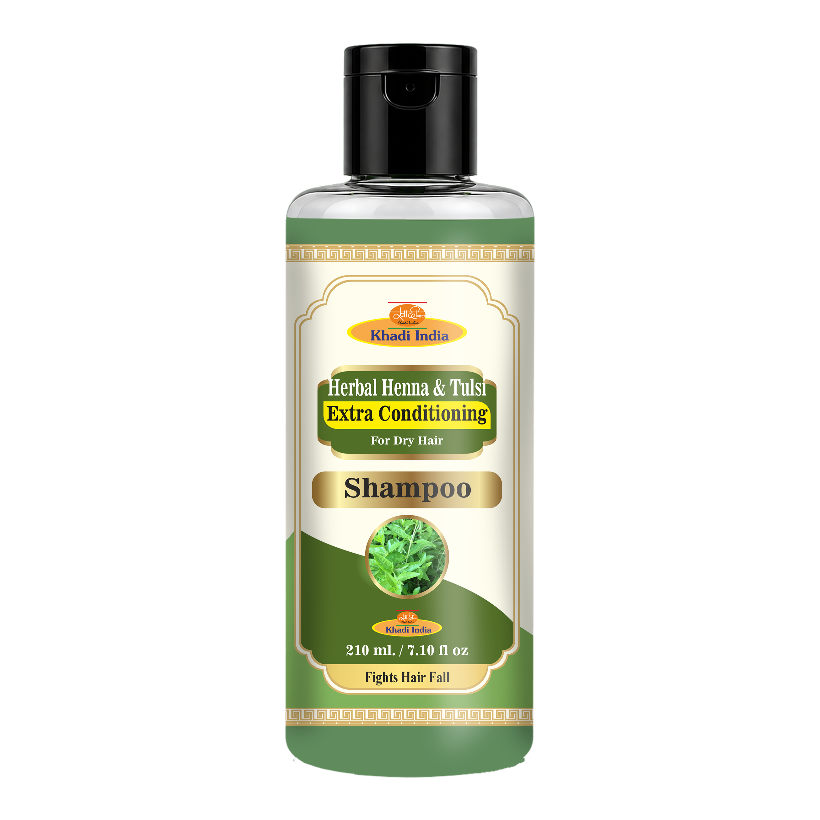 Khadi Care Herbal Henna Tulsi Shampoo for Conditioned & Healthy Hair - 210ml