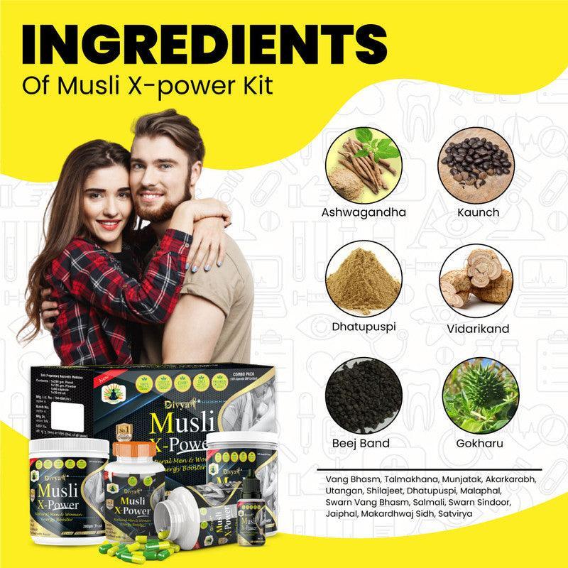 Divya Shree Musli X-Powder Kit: Vitality & Testosterone Booster