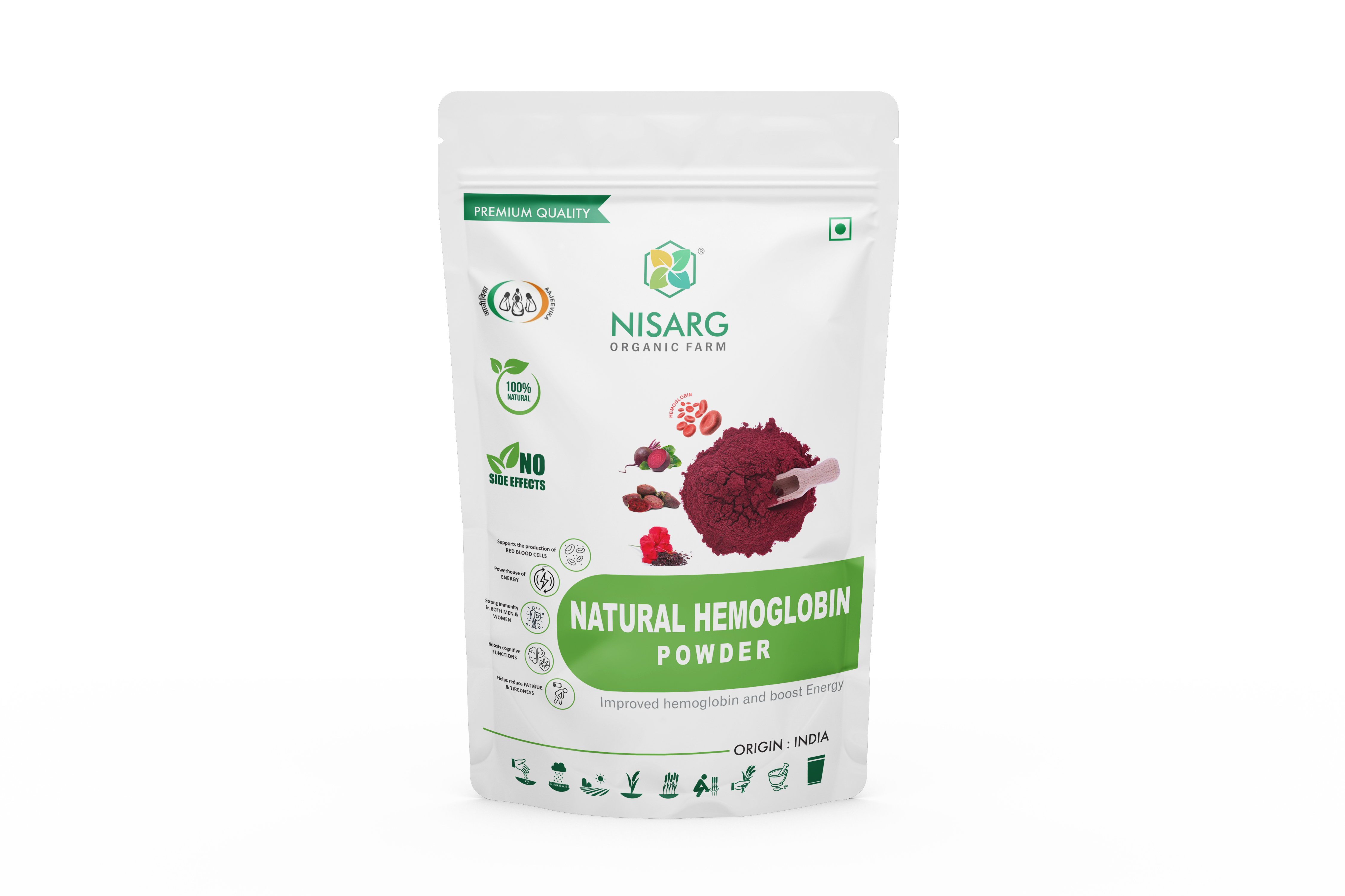 Nisarg Organic Farm Natural Hemoglobin Powder