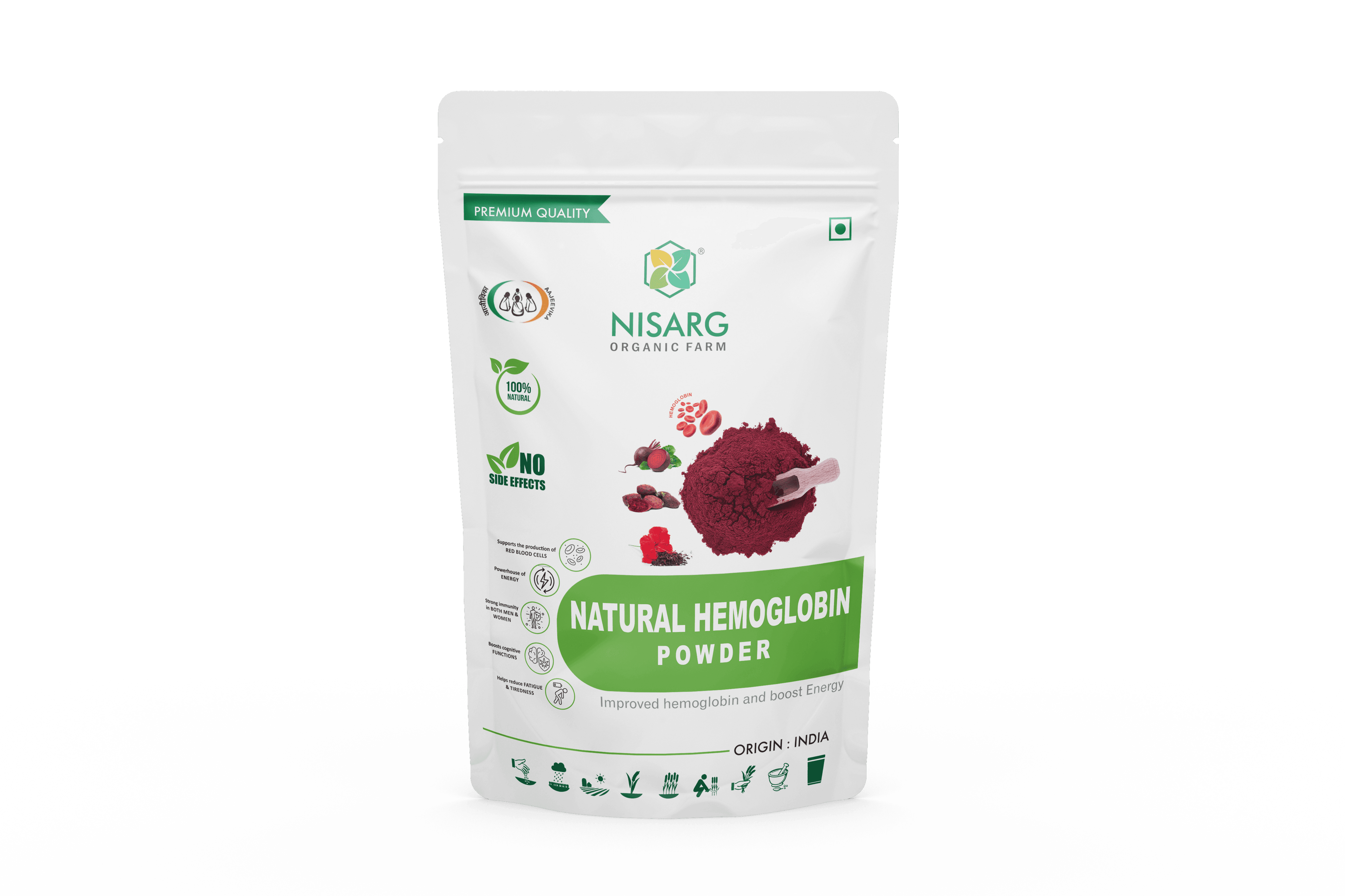 Nisarg Organic Farm Natural Hemoglobin Powder