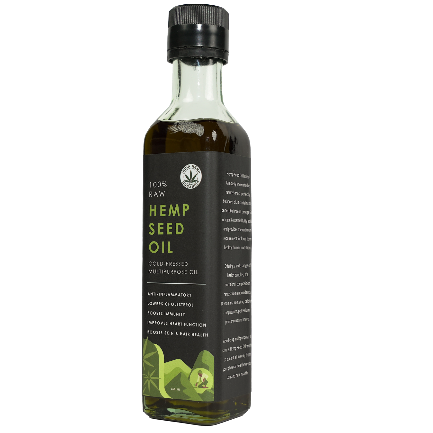 India Hemp Organics Hemp Seed Oil (250ml)