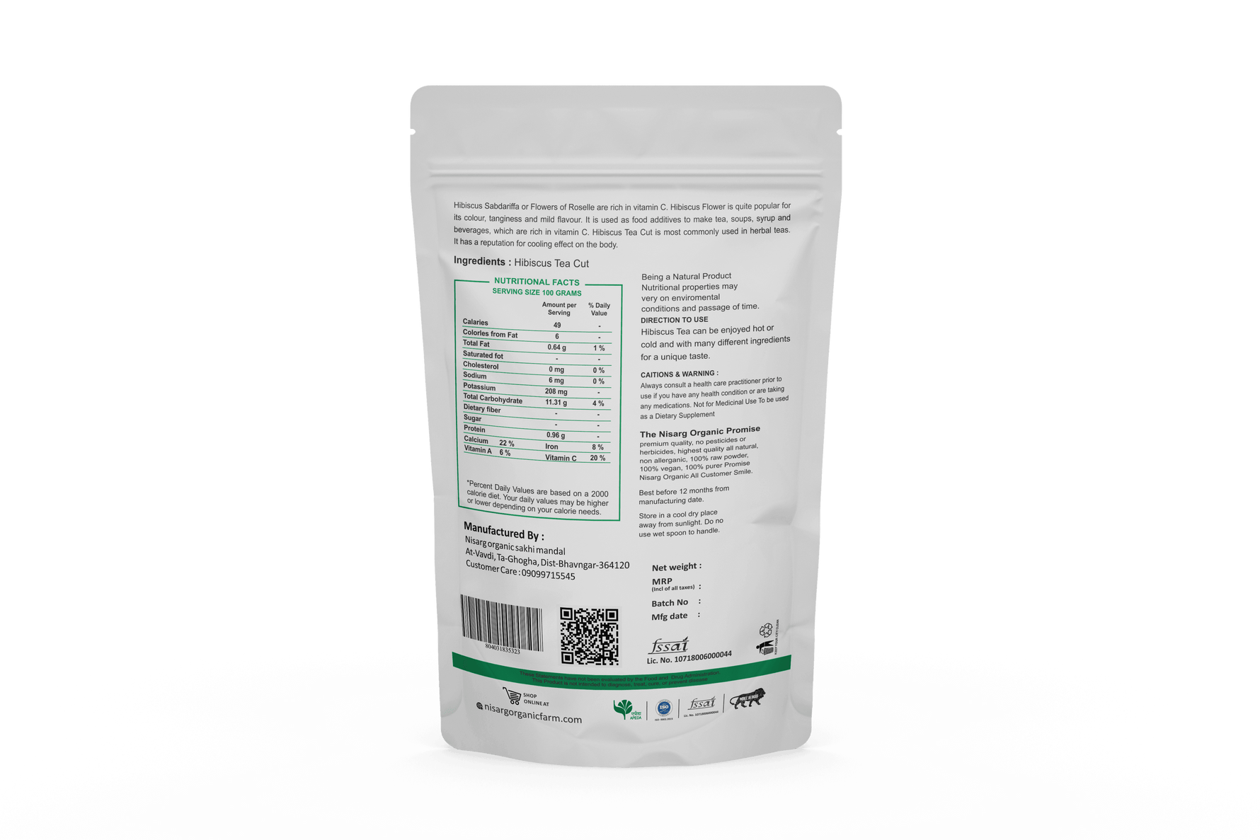 Nisarg Organic Farm Hibiscus Powder