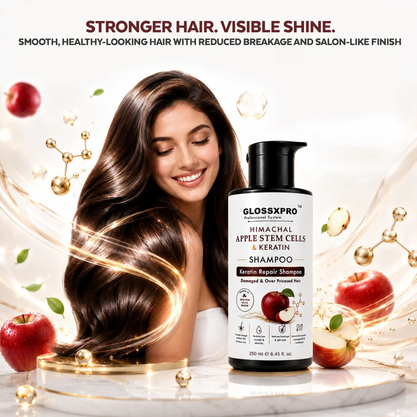 GLOSSXPRO Professional Himachal Apple Stem Cells & Keratin Shampoo 250ML