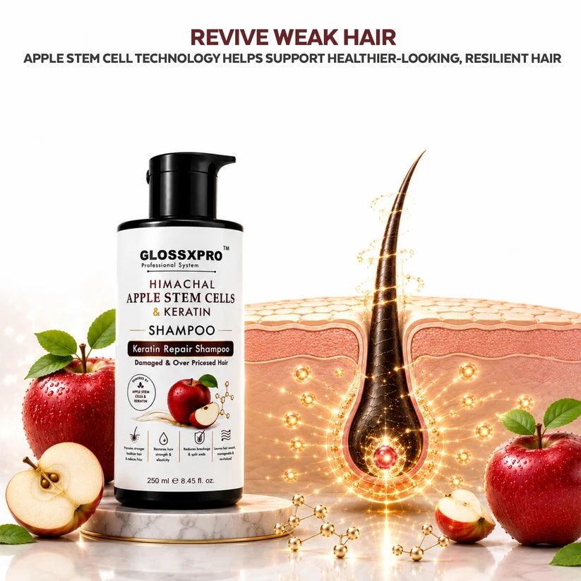 GLOSSXPRO Professional Himachal Apple Stem Cells & Keratin Shampoo 250ML
