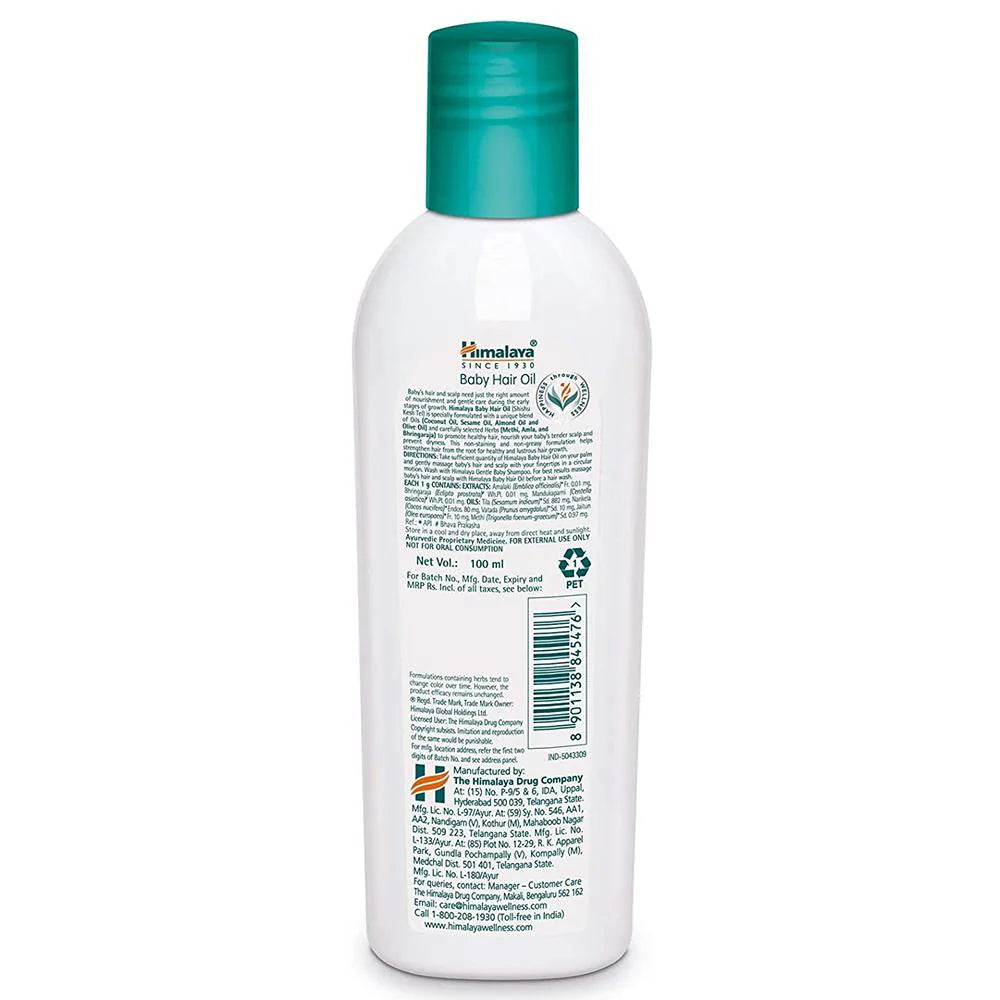 Himalaya Baby Hair Oil | Promotes Hair Growth & Manages Scalp Dryness