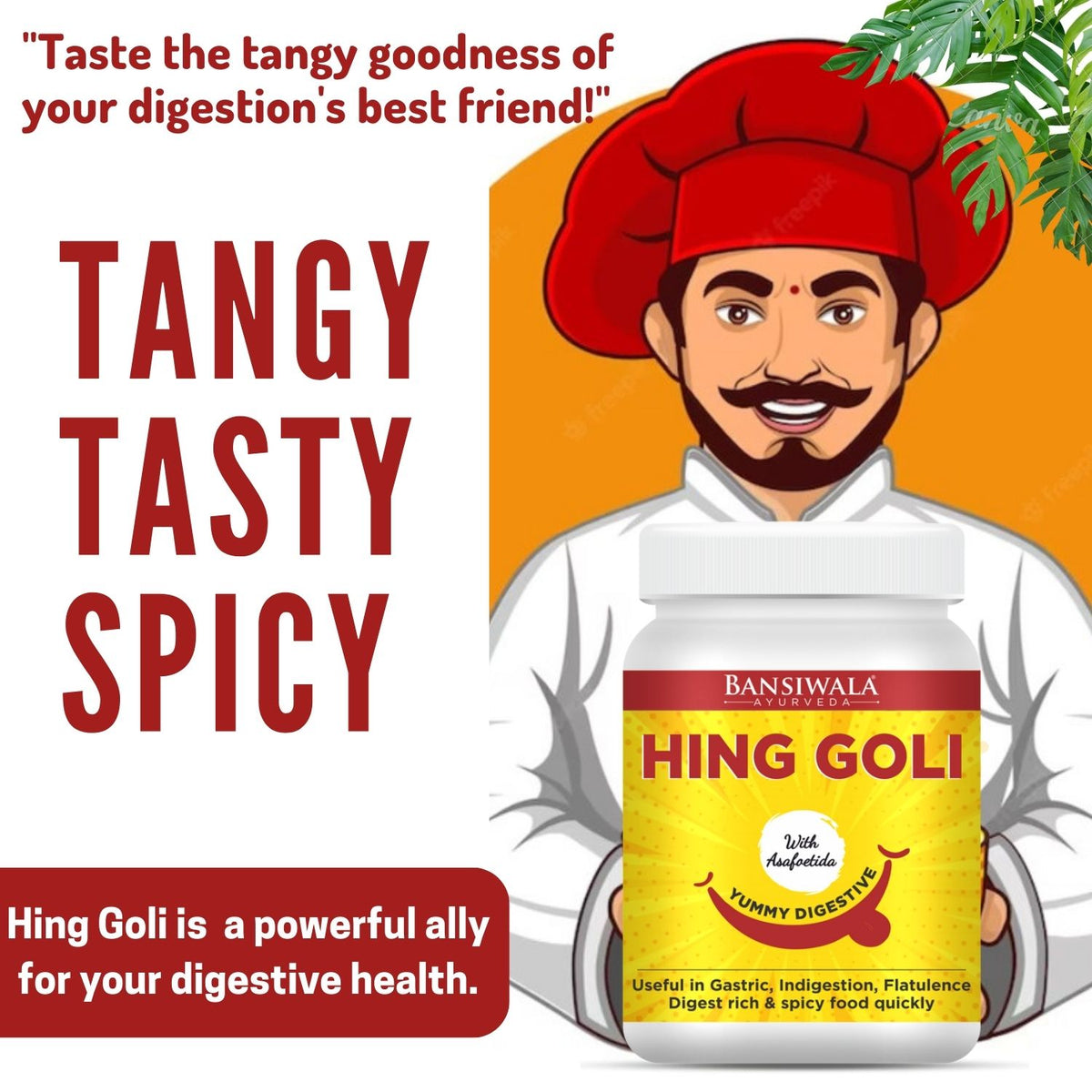 Bansiwala Ayurvedic Hing Goli | Chatpati Hing Peda for Gas, Indigestion & Bloating