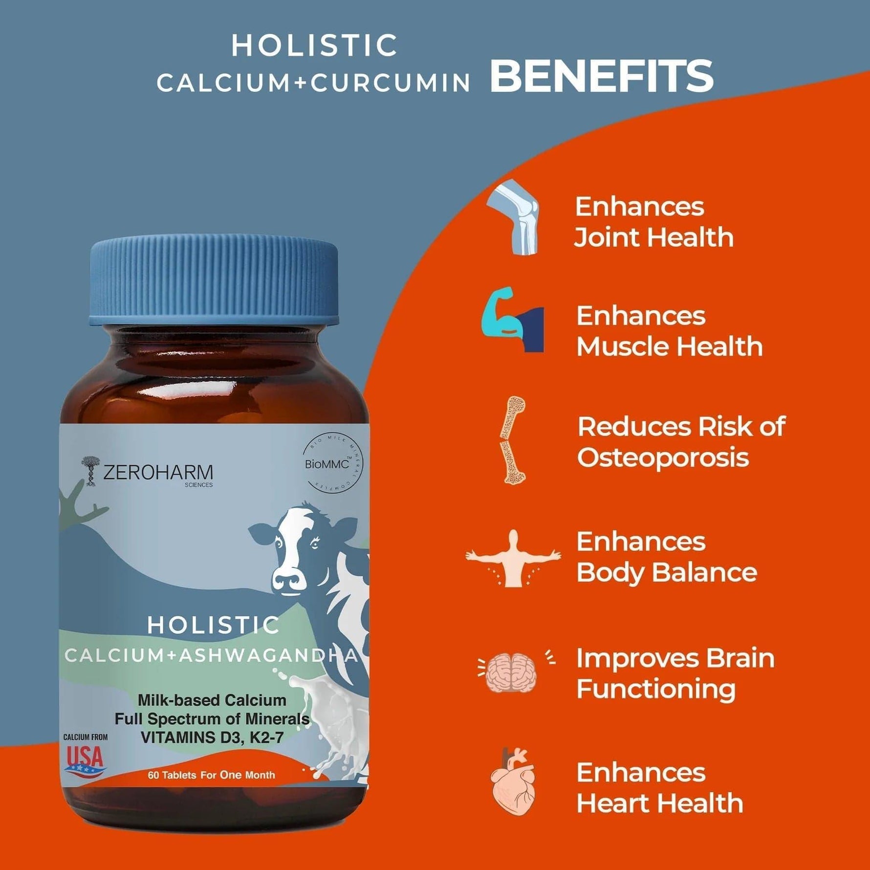 Zeroharm HOLISTIC CALCIUM+ASHWAGANDHA