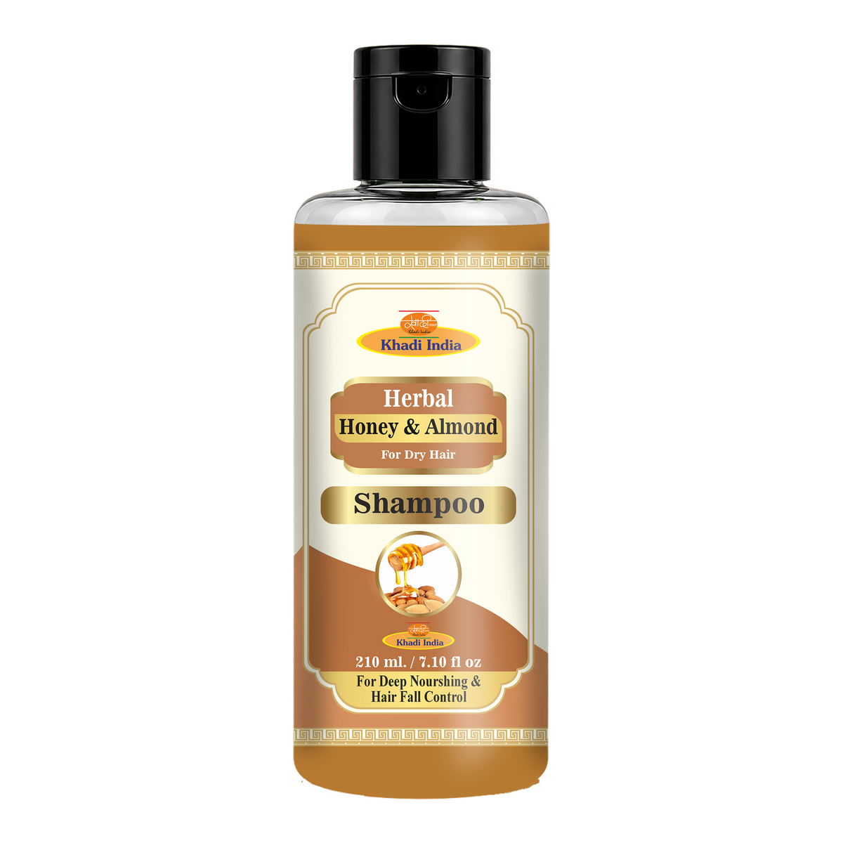 Khadi Care Herbal Honey & Almond Oil Shampoo for Dry & Damaged Hair - 210ml