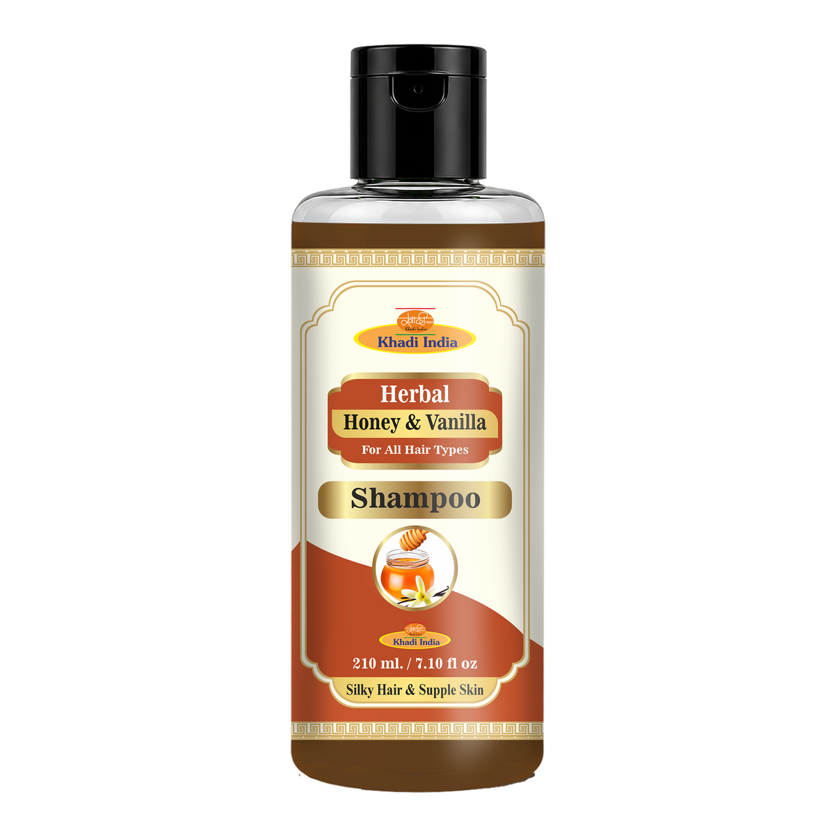 Khadi Care Herbal Honey & Vanilla Shampoo for Dry & Frizzy Hair - 210ml