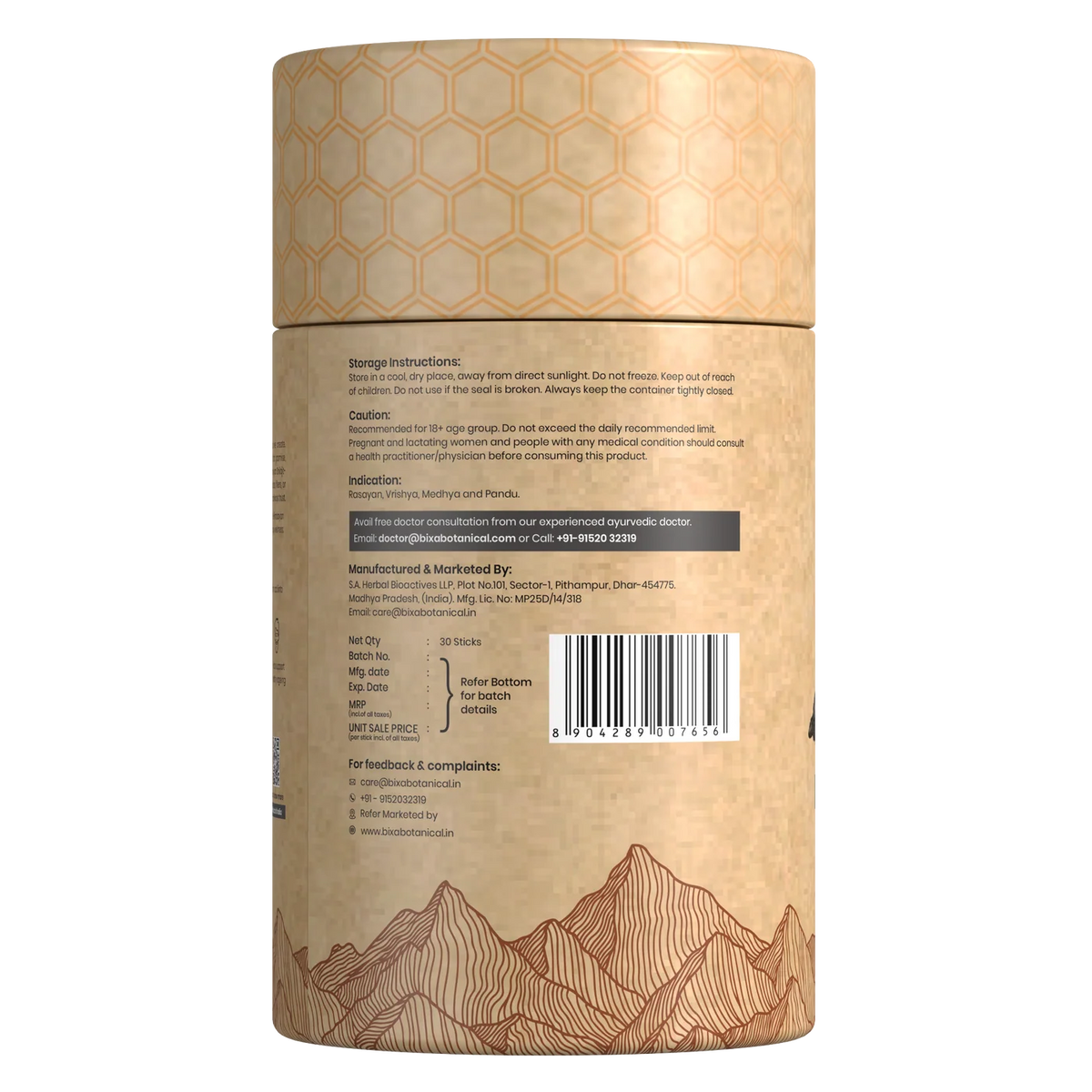 Bixa Botanical Pure Himalayan Shilajit Honey Sticks | Natural Vitality & Energy Booster (Pack of 30 Sticks)