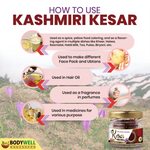 BodyWell Ayurveda Kashmir Saffron (Mongra) – Premium Grade A1 Antioxidant Spice – 1g