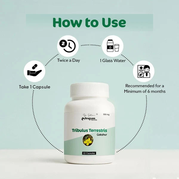 Dr. Satnam's Arogyam Ayurveda Tribulus Terrestris Gokshur 500mg Capsule (60 Each)