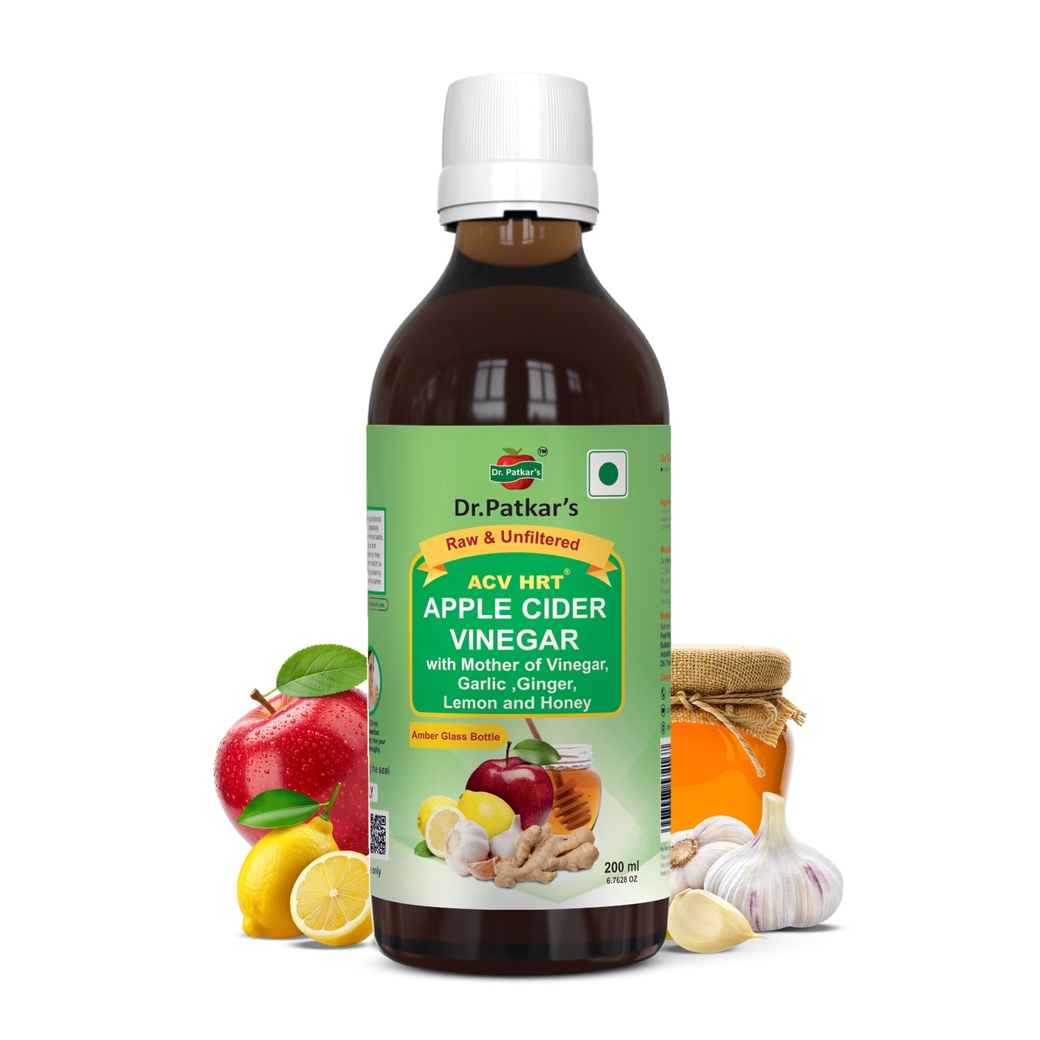 Dr. Patkar's Apple Cider Vinegar with Garlic, Ginger, Lemon and Honey - 200ml