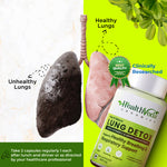 HealthVeda Lung Detox with Vitamin C & Grapeseed Extract Capsule