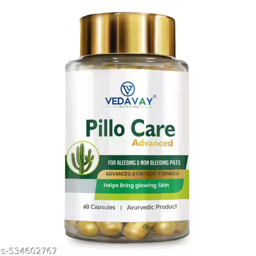 Vedavay Pillo Care Capsule Advanced Ayurvedic Supplement for Piles care, 60 Capsules