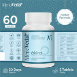 Menoveda Akira Peri & Post Menopause Support Supplement | Hormonal Balance & Night Sweat Relief | 60 Tablets